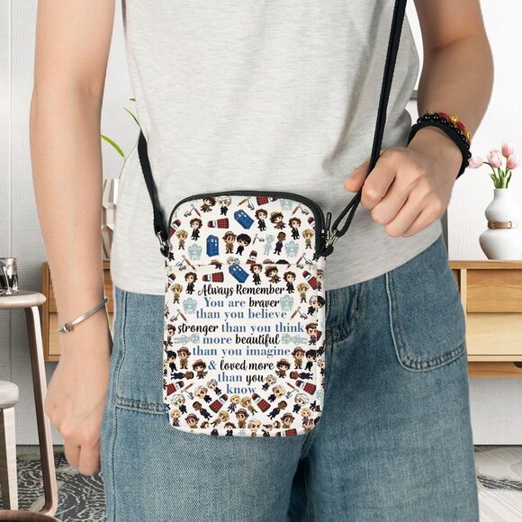 Doctor Who Police Box Crossbody Bag - Durable Canvas, Vivid 3D Design, Spacious - Picture 5 of 7